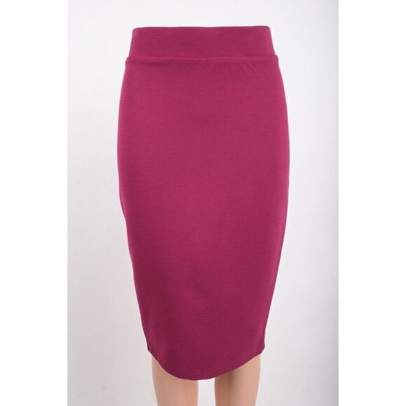 Torrid Womens Ponte Pencil Skirt Sz 00 US 10 M Raspberry Stretch - Picture 1 of 7